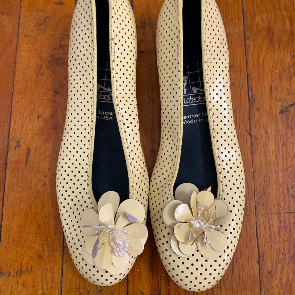 Yellow Leather flats
